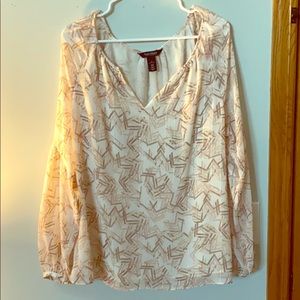 White House black market sheer top